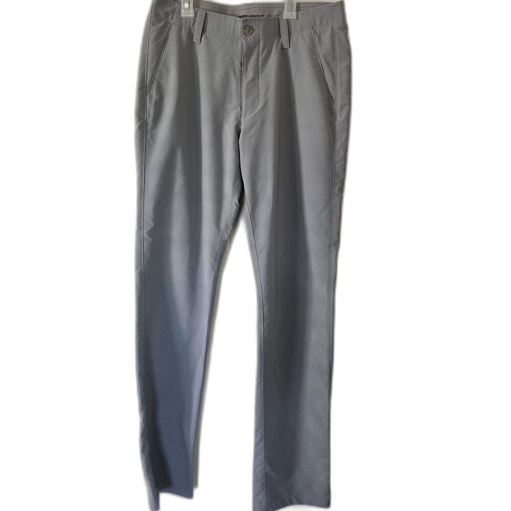 Under Armour Men's Pants Gray 32 x 36 Loose Fit Athletic Training Golf Casual